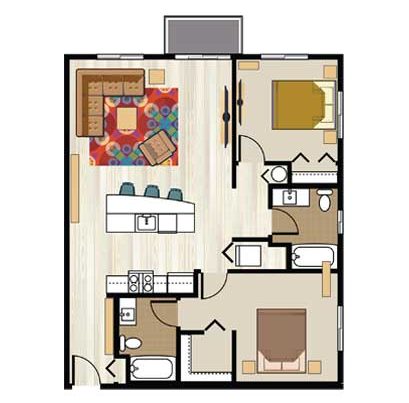 pure midtown luxury apartment homes phoenix az two bedroom two bath calibrate property management